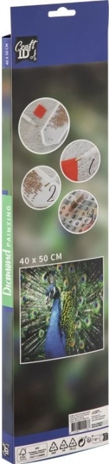 GRAFIX Diamantno slikanje Páv 40x50cm