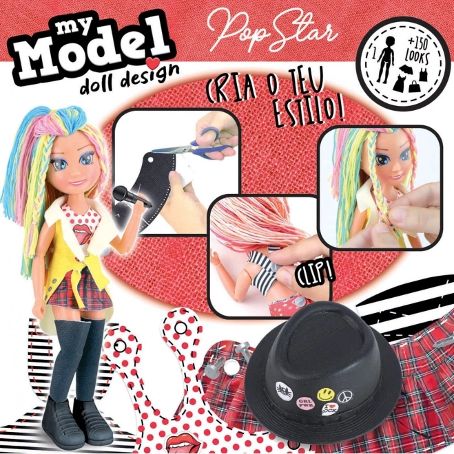EDUCA Kreativni komplet My Model Doll Design: Pop zvezda