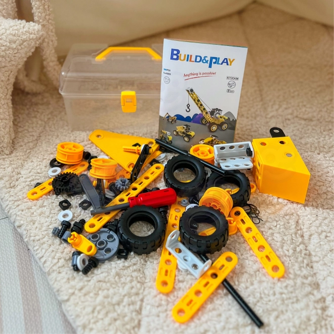Woopie Gradbena Vozila 8v1 Konstrukcijski Set Kocke