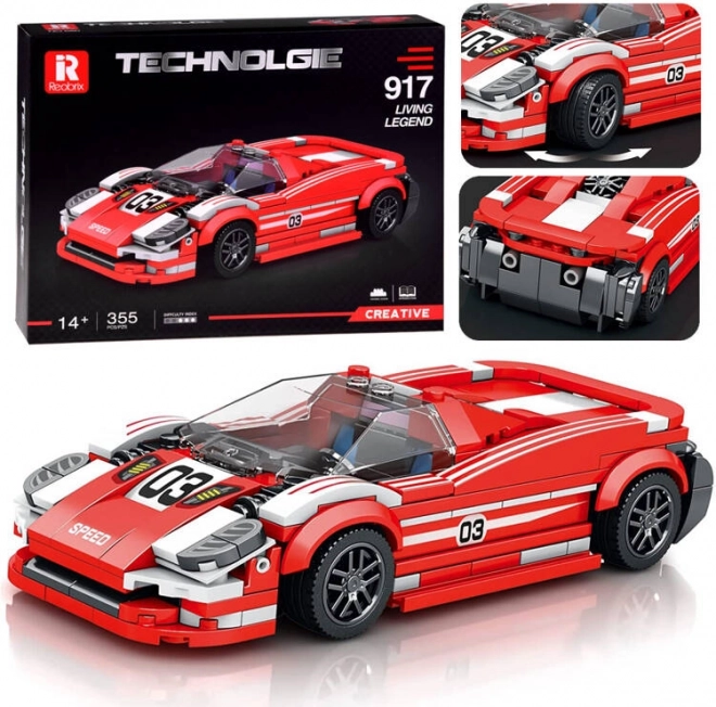 Športni rdeči avto 917 – tehnični konstruktor, 355 delov