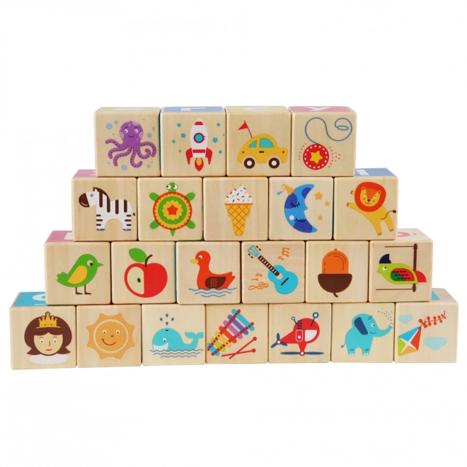 Pametne kocke od Lucy&Leo – Lesena garnitura za učenje angleške abecede
