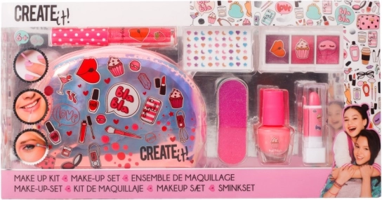 Komplet ličil Create it! s kozmetično torbico