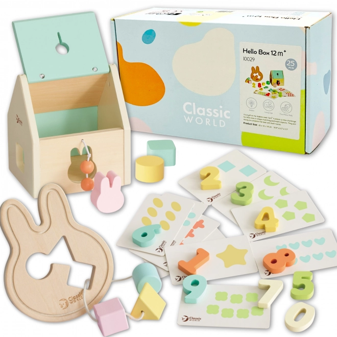Pastelna gradbena igrača Classic World za otroke 12-18 mesecev