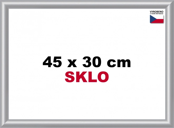 Plastični okvir 45 × 30 cm – srebrn