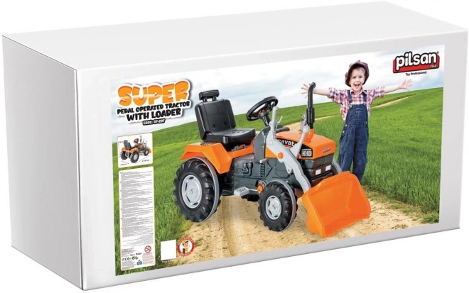 Pilsan traktor na pedala z žlico XXL oranžen