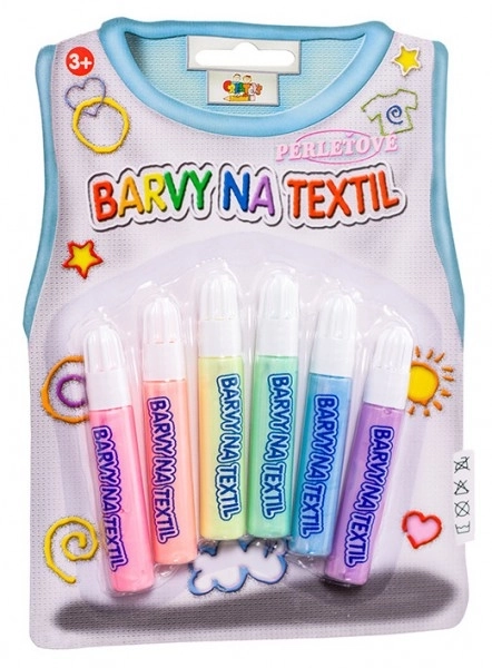Tekstilne barve biserne 6 kos Creatoys