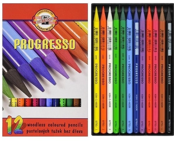 KOH-I-NOOR Barvice v laku Progresso 12 kosov