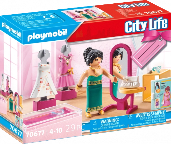 PLAYMOBIL4 City Life 70677 Darilni set Butik s družabno modo