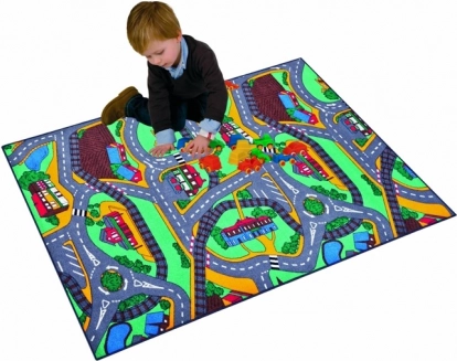 Igralna preproga z zemljevidom cest 95 x 200 cm
