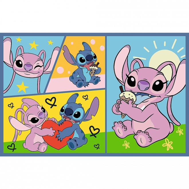 Sestavljanka 2x70 - Disney Lilo in Stič - Brez dolgčasa s Stičem