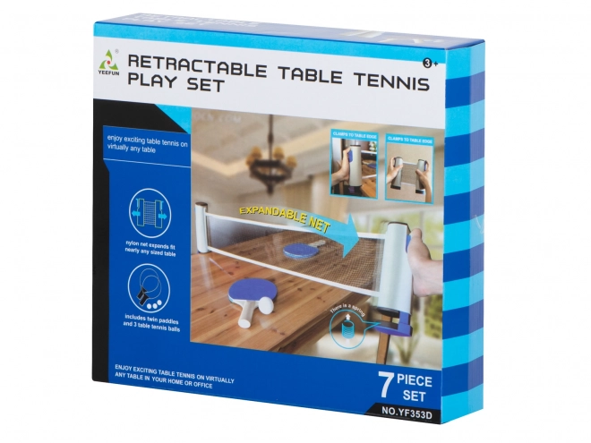 Set za namizni tenis - mrežica in loparji z žogicami