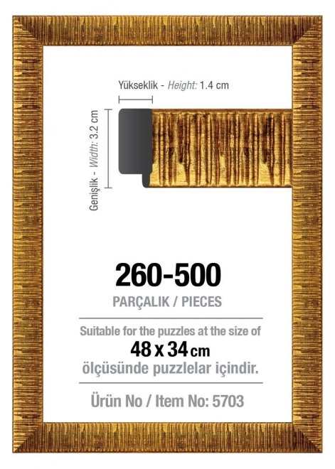 ART PUZZLE Okvir za sestavljanko 48x34cm zlati (5703)