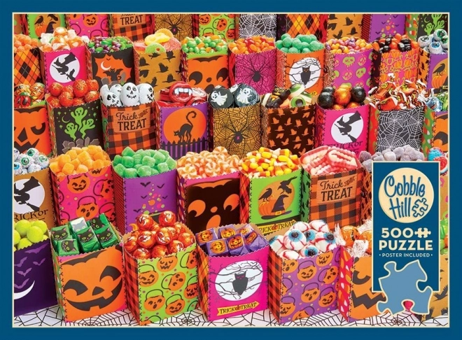 COBBLE HILL Sestavljanka Halloweenske sladkarije 500 kosov