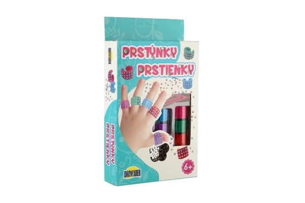 Komplet prstanov ustvarjalni set plastika v škatli 12x21x3,5cm 12 kosov v škatli