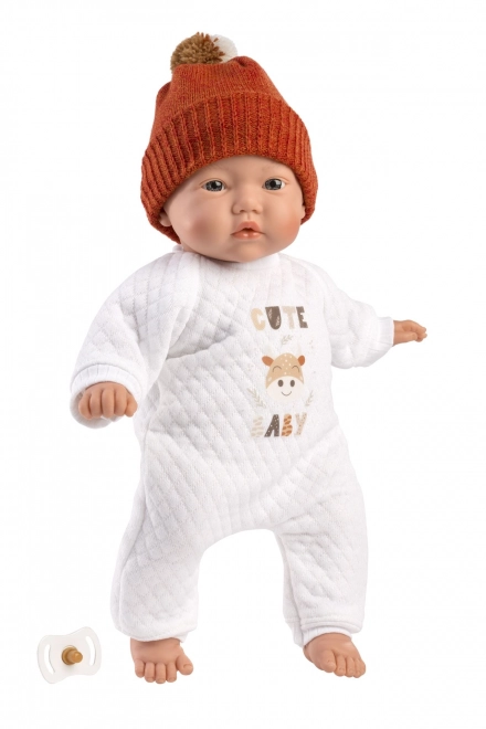 Llorens 63304 LITTLE BABY - realistična punčka dojenček z mehkim tekstilnim telesom - 32 cm