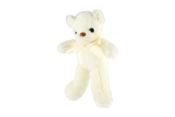 Plišasti Medved/Medvedek z mašno 30cm bel
