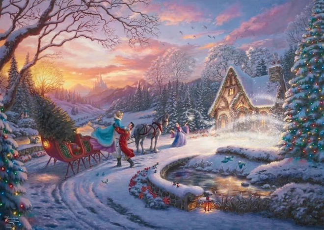 Puzzle Disney: Pepelka s princem med prazniki 1000 kosov