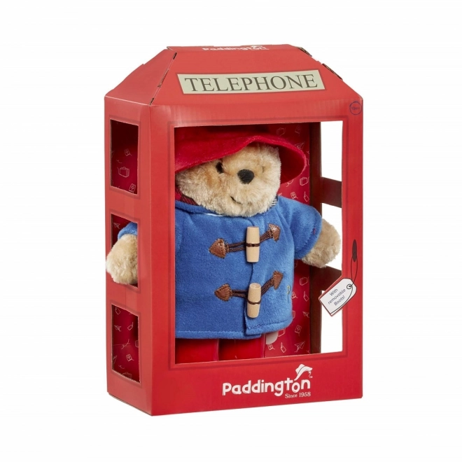 Rainbow plišasti medvedek Paddington v telefonski govorilnici