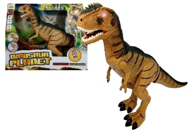 Tyranozaver dinozaver se premika rjove in se osvetli