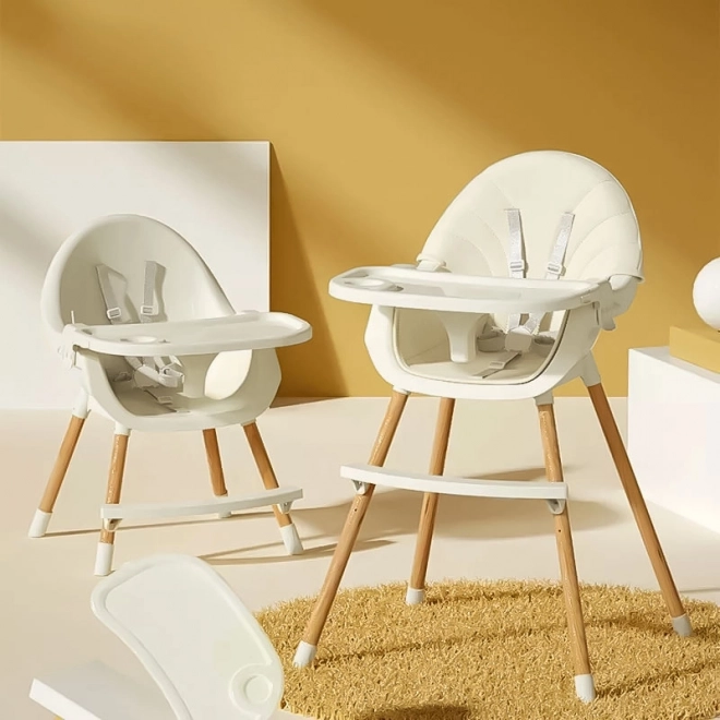 ECOTOYS Jedilni Stolček 2v1 Bež