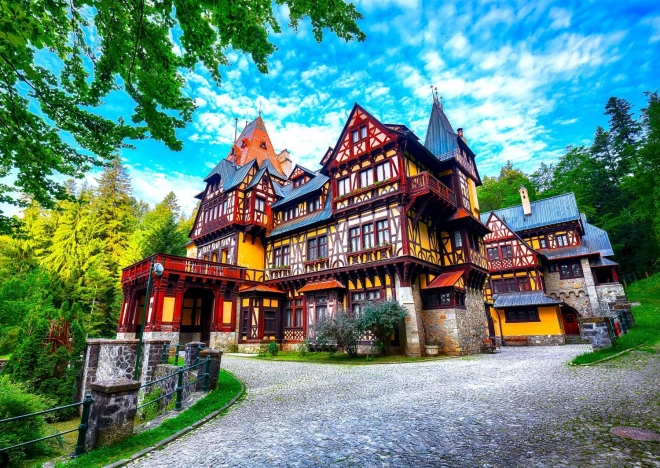 Enjoy puzzle Kraljeva rezidenca Sinaia Romunija 1000 koščkov