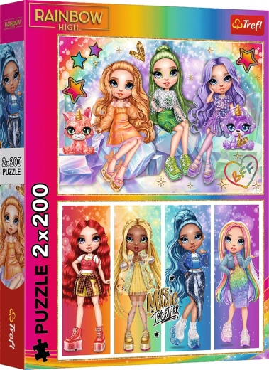 puzzle 2x200 – mavrične punčke RAINBOW HIGH