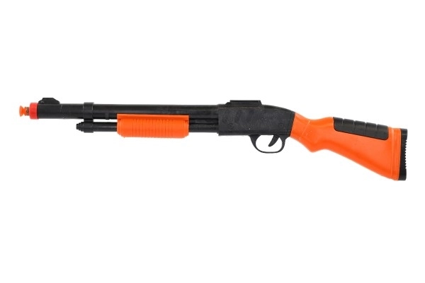 Puška/brokovnica +lisice+strelivo s priseski plast 50cm na kartonu