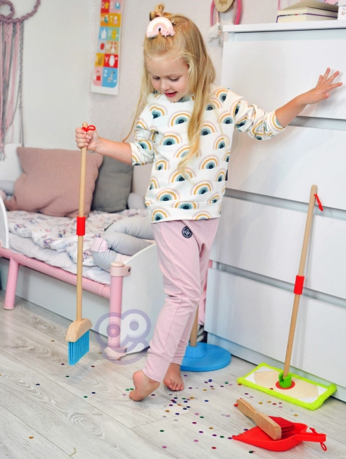 Lesena čistilna set za otroke Tooky Toy