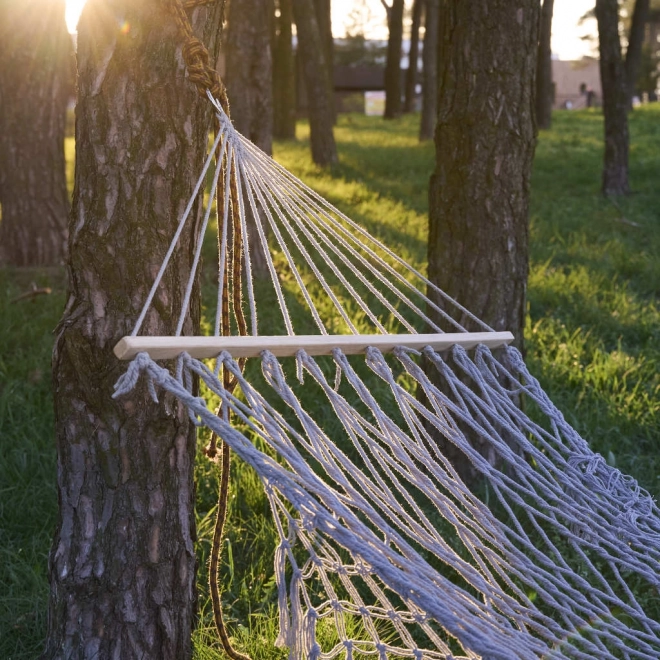 Vrtna viseča mreža Boho s resicami siva 200 cm