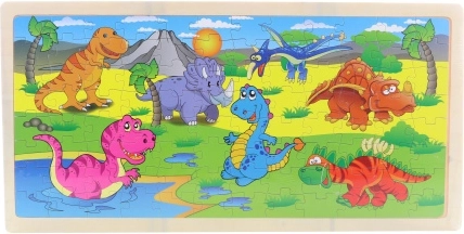 Lesene sestavljanke dinozavri 96 kosov