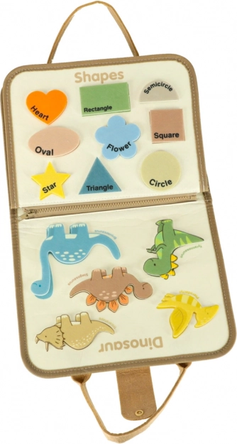Montessori čutna kovček z dinozavri