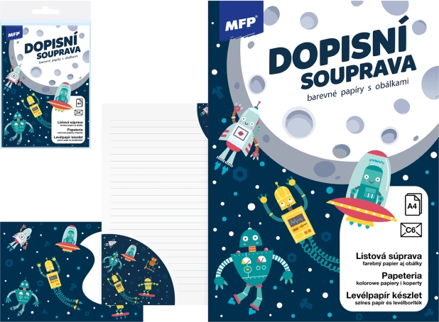Dopisni papir Vesolje z vesoljskimi motivi