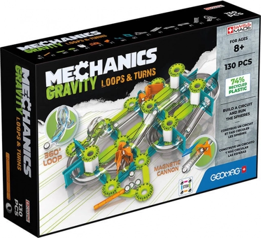 Geomag Mechanics Gravity Loops & Turns magnetna sestavljanka, 130 delov