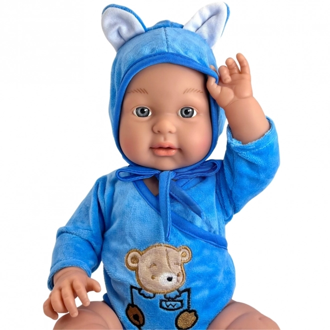 Woopie kraljevska punčka dojenček v oblekici medvedka 46 cm