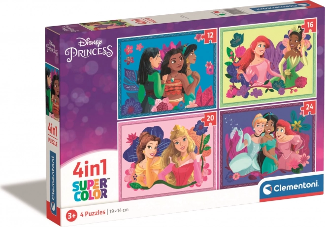 Clementoni sestavljanka Disney princeske 4v1