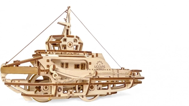 Ugears 3D sestavljanka - Vlečna ladja 169 delov