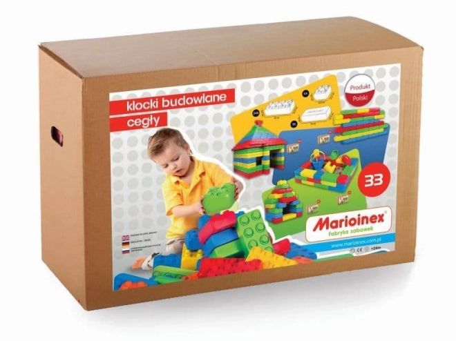 Gradbeni set Opečne kocke 33 kosov