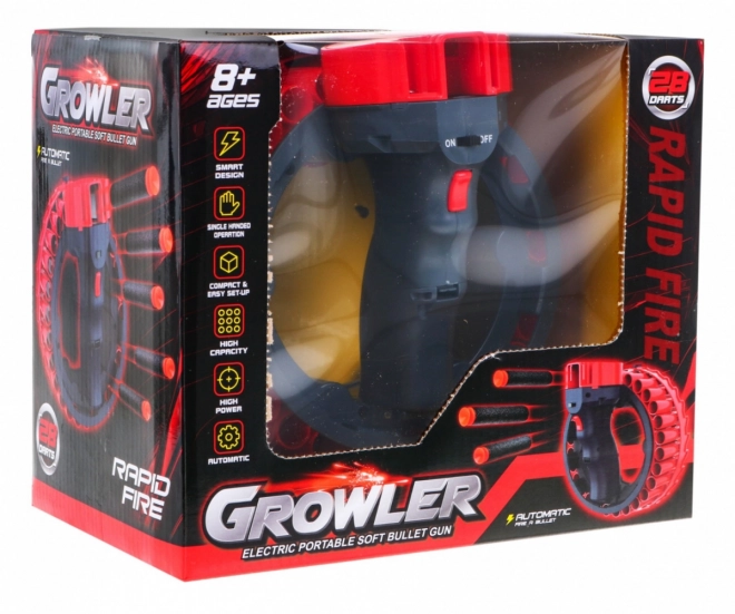 Električna otroška pištola Growler z 28 penastimi puščicami