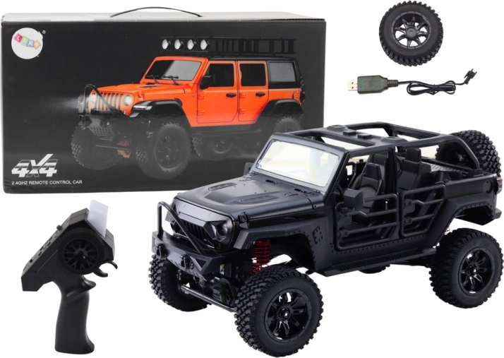 RC terensko vozilo 2.4G s pogonom 4x4 – črno