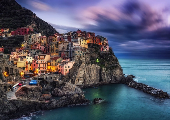 Sestavljanka ENJOY Manarola ob somraku, Cinque Terre, Italija – 1000 koščkov