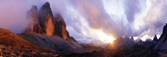Panoramski puzzle Tre Cime Dolomiti Heye 1000 koščkov