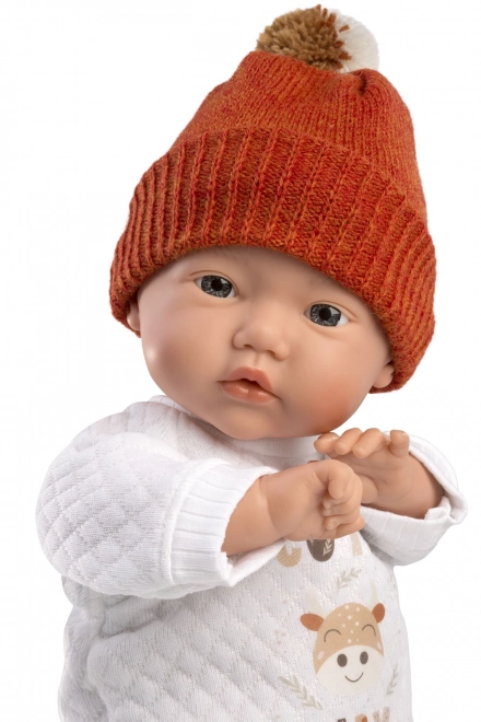 Llorens 63304 LITTLE BABY - realistična punčka dojenček z mehkim tekstilnim telesom - 32 cm