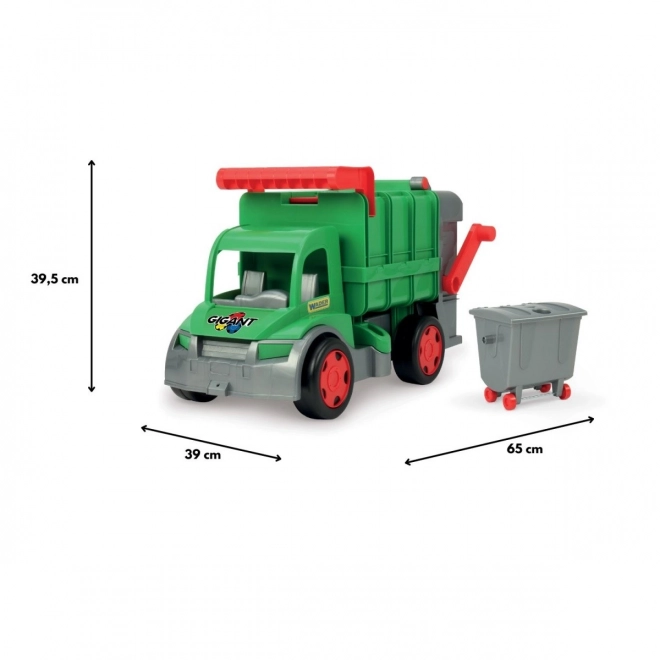Wader funkcionalni smetarski tovornjak 65 cm zelen set s kontejnerjem plast