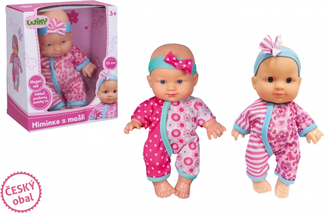 Punčka dojenček s pentljo 23 cm – češka embalaža