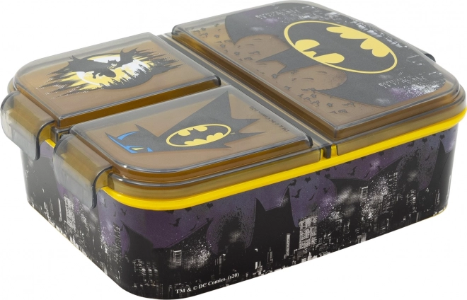 Otroška škatla za kosilo Batman črno-rumena s 3 predelki