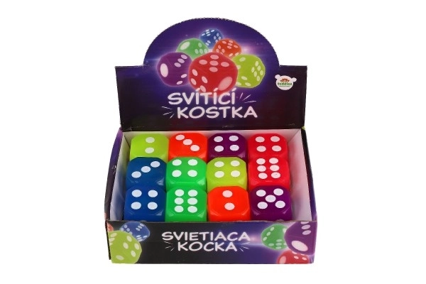 Svetleča neonska silikonska igralna kocka
