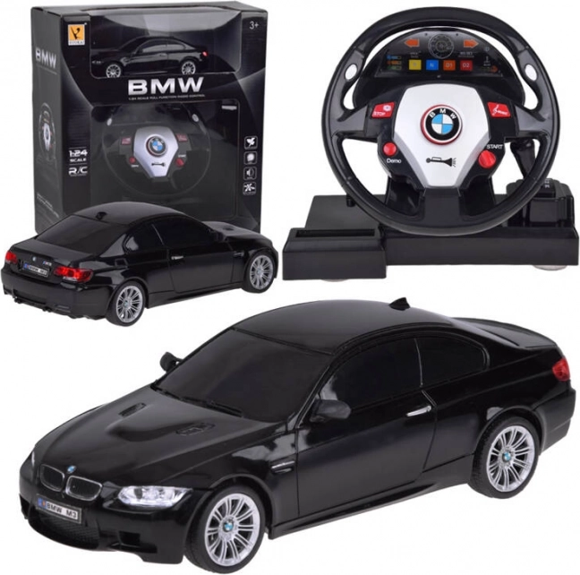 RC avto z volanom BMW M3 1:24 – zabaven daljinsko voden športni avto za otroke