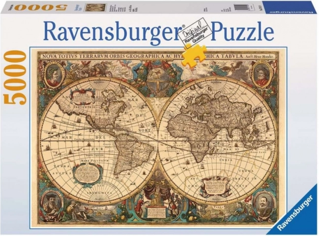 Ravensburger puzzle stari zemljevid sveta 5000 koščkov