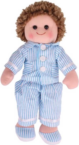 Blagena punčka Artur Bigjigs Toys – 34 cm