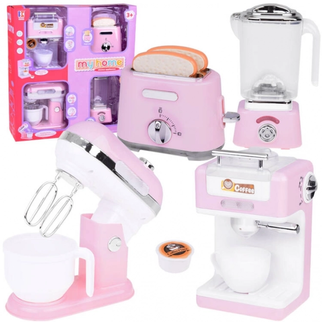 Set malih gospodinjskih aparatov za igranje mešalec toaster aparat za kavo ZA5204